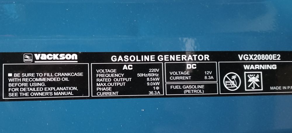 Generator vackson Dubay 9 kv