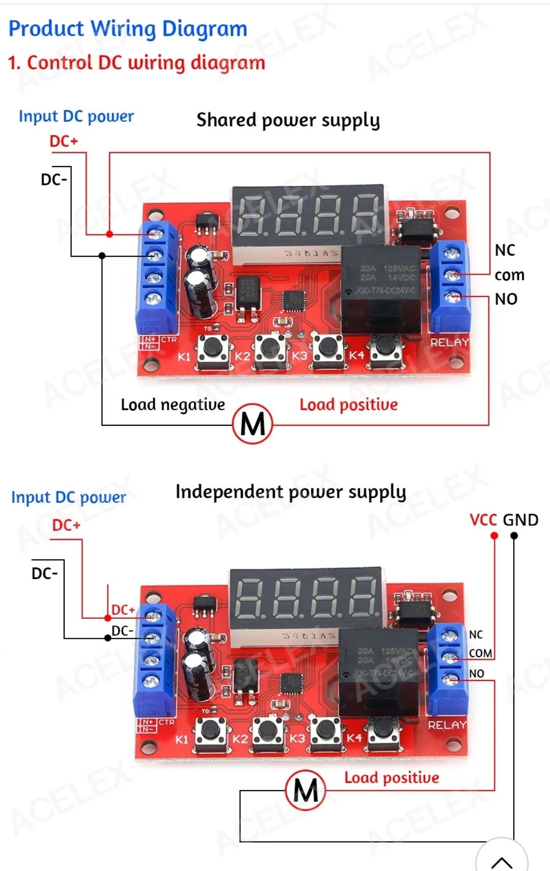 Timer releu de timp programabil 12V sau 24V