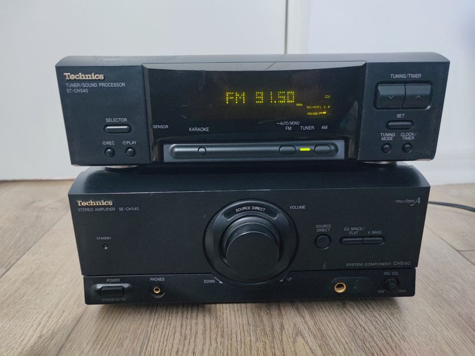 Mini sistem Technics amplificator SE CH 540 si tuner sound procesor