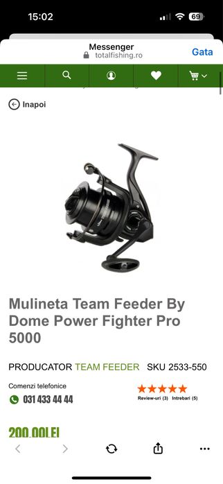 Echipamemt Team Feeder ca noi