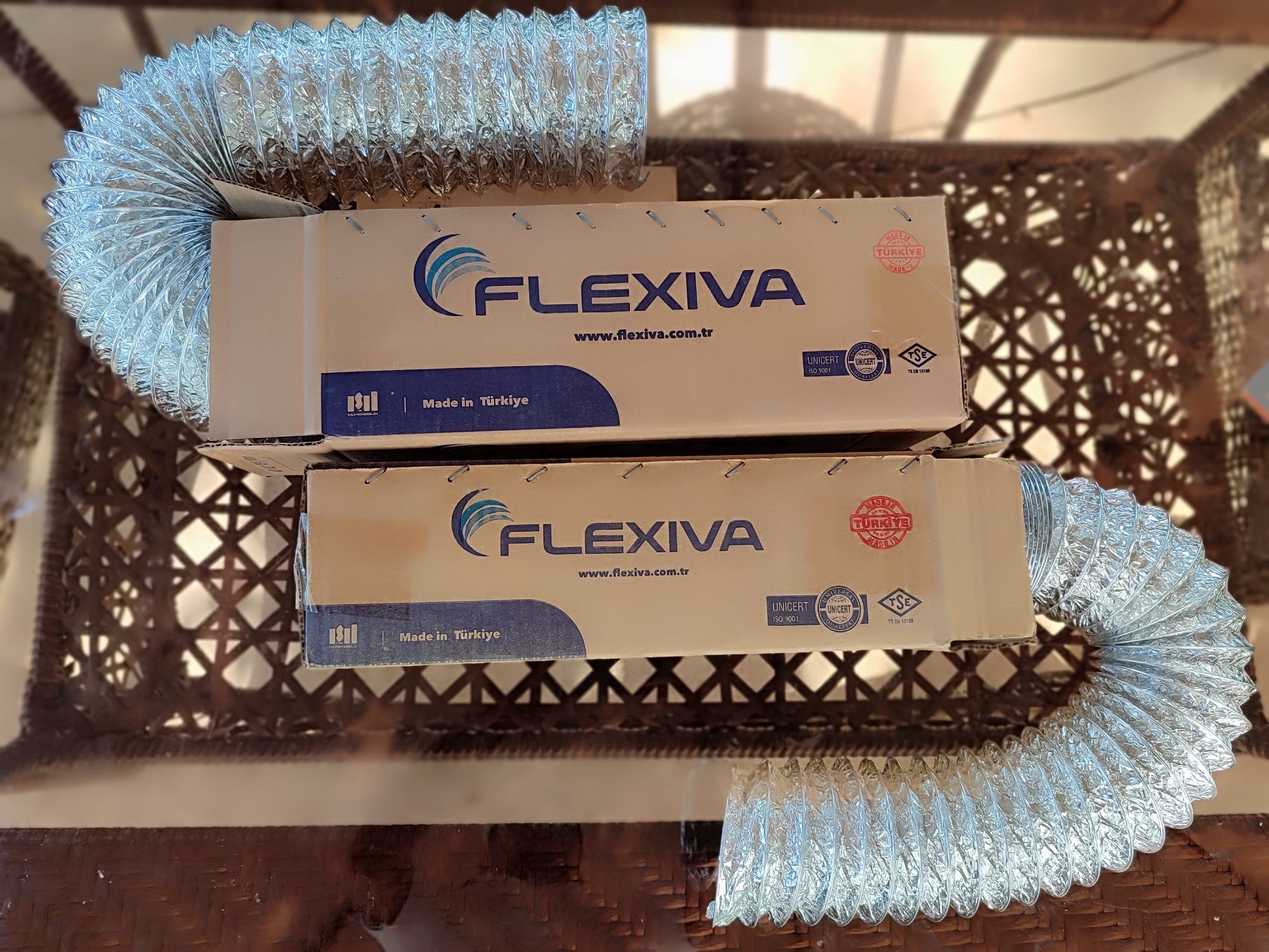 Гибкий канал воздуховод гофра производиьель Турция "FLEXIVA" для венти