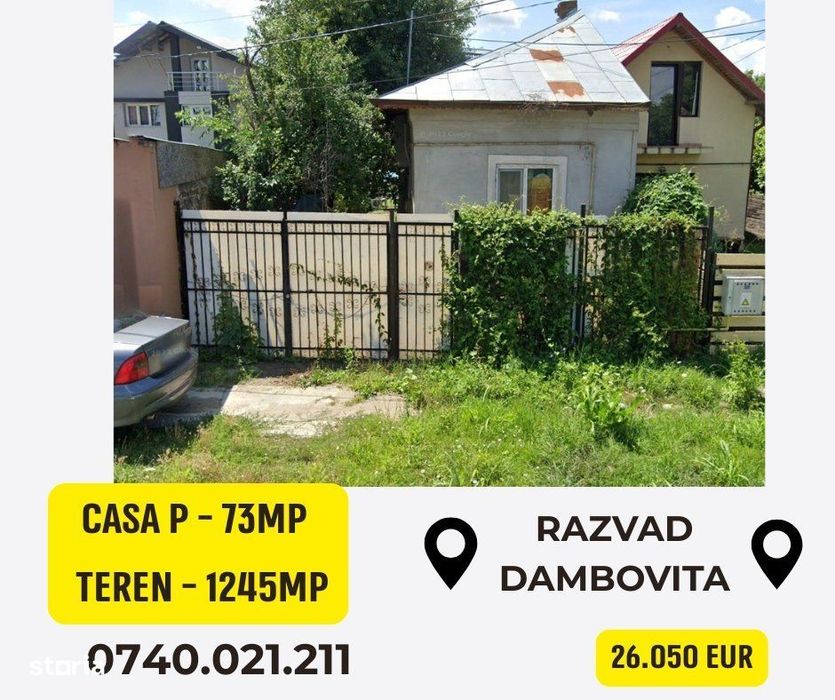 Casa P - 73mp +  Teren - 1245mp, Razvad