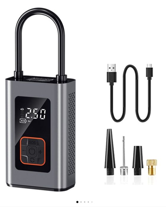 Compresor Auto portabil, Gomunly, Wireless, 150 PSI, 4000 mAh,