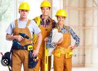 Бригада строителей выполнит работу по отделке и ремонту офисов и кафе.