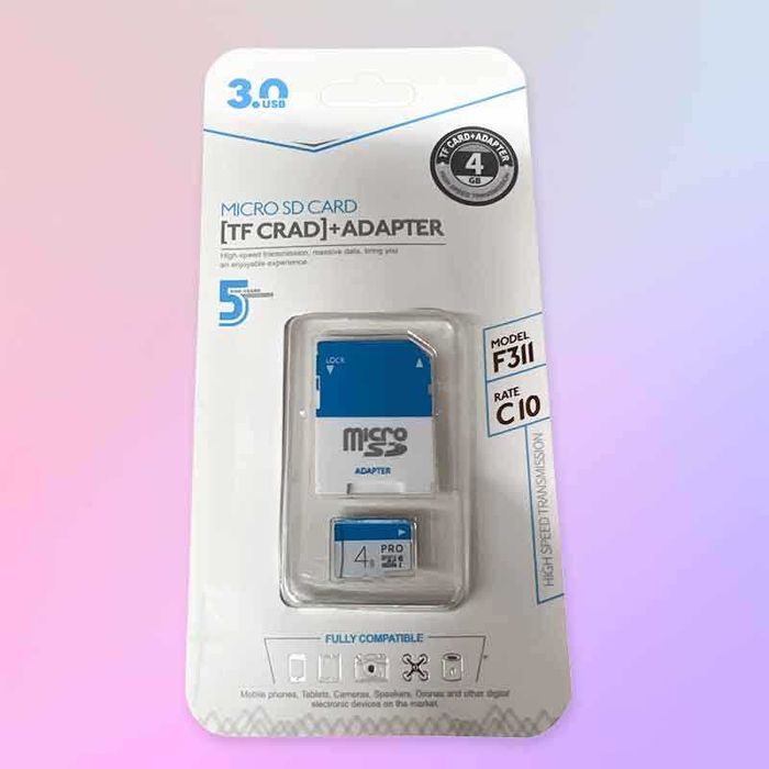 Карта памет 4 GB за съхранение на данни