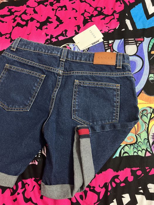 Оригинални Дънкови панталонки Gucci за момиче