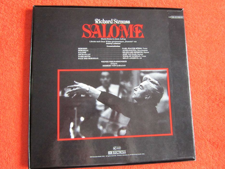 vinil rar Strauss Salome Karajan  ‎-1978 Germany impecabile