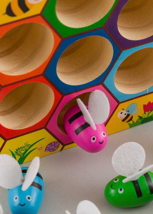 Дървена игра Монтесори пчелички