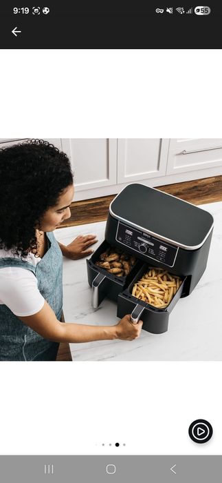 Friteuza aer cald Ninja, in garantie Foodi DualZone AF400, 9.5l, 2470