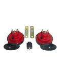 Електрически Клаксон с Реле - Тромба Охлюв Нисък / Висок Тон 12V