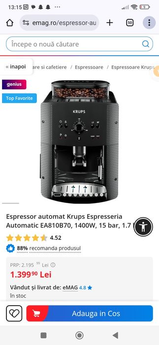 Aparat de cafea krups