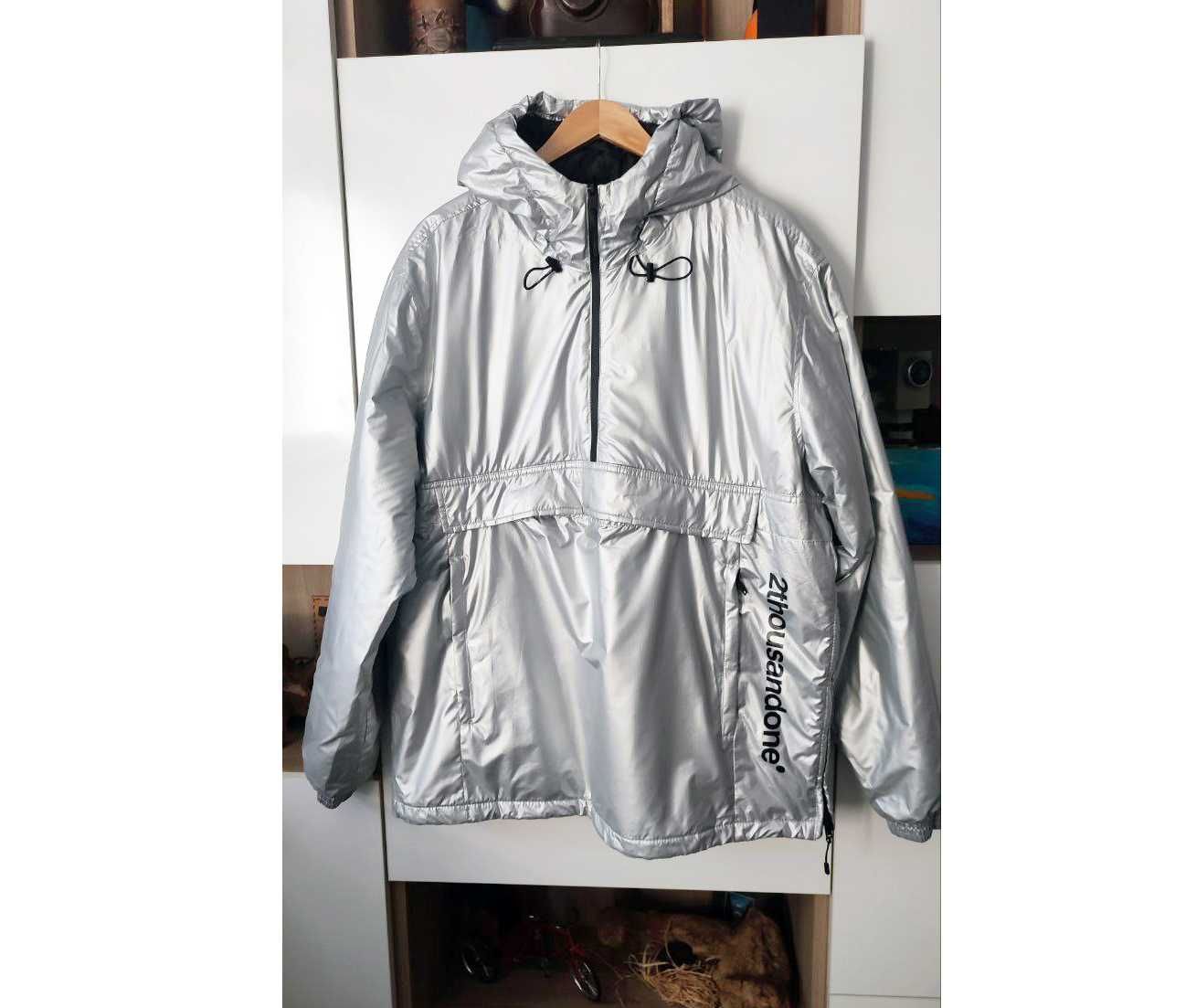 Яке сребристо Bershka, топло, унисекс, Размер L