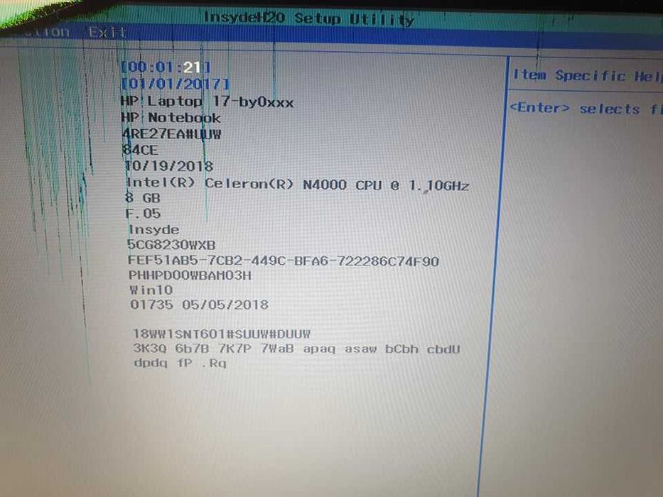 piese laptop hp 17-by0xxxx, placa baza, baterie , 4gb DDR4