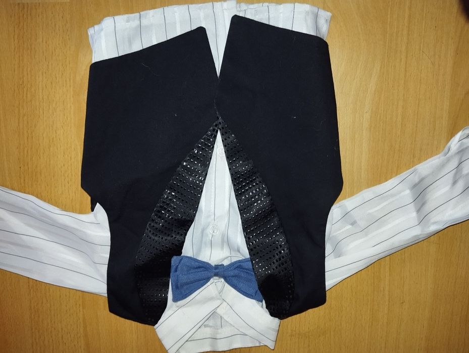 Cămasă mătase+vestă +papion
