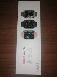 Ceas smartwatch lw61, ecran tactil, roz