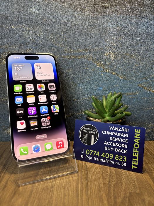 Iphone 14 Pro/128Gb/Garantie 2Ani Centrul de Telefoane/Rate
