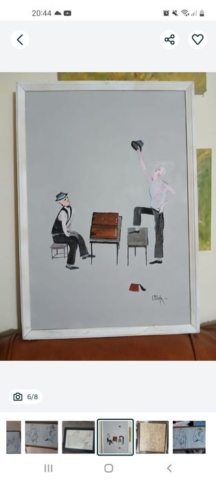 Tablou vechi, grafică, deosebit,semnat, de colecție.