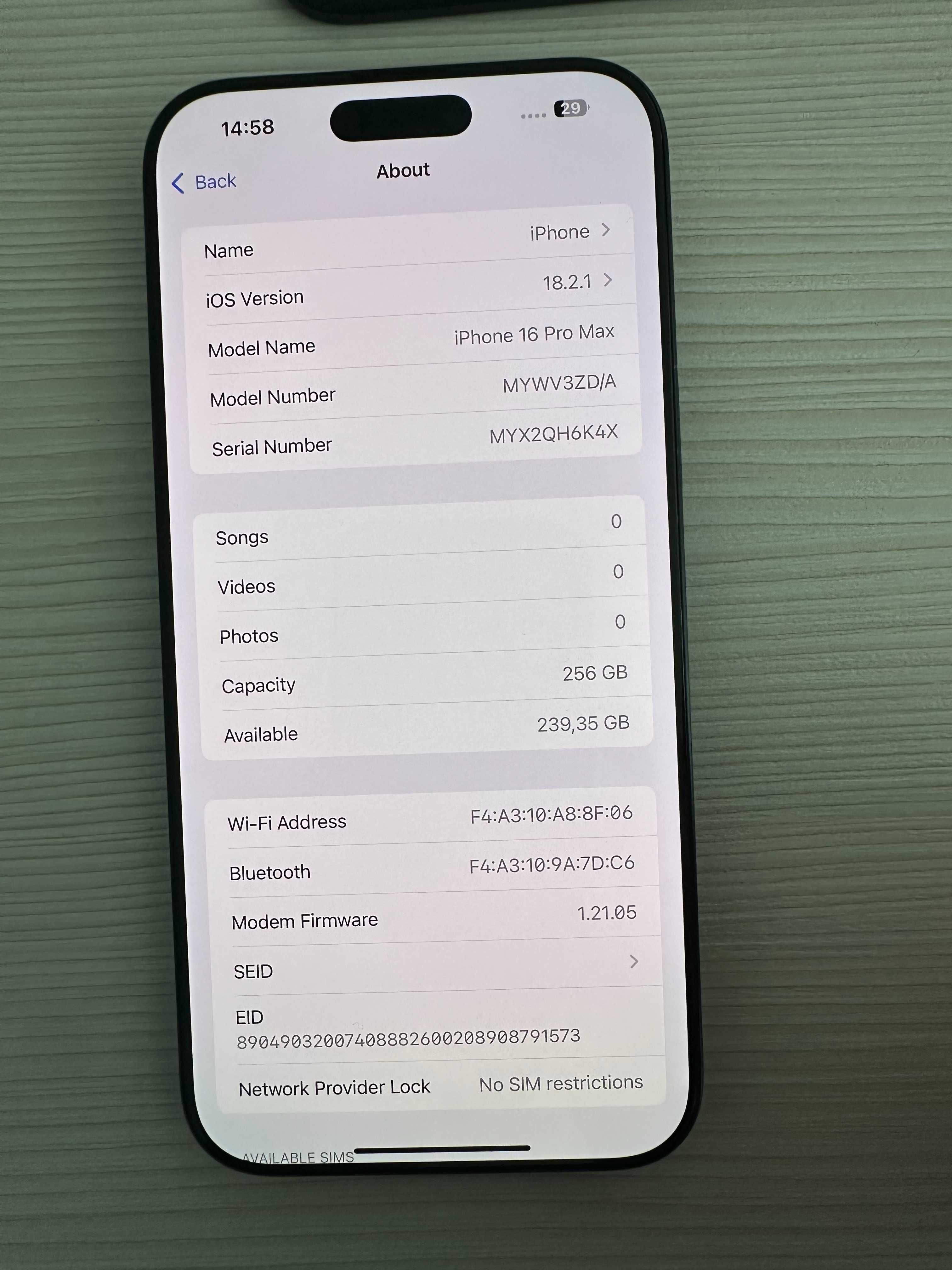 iPhone 16 Pro MAX 256GB Нов, ЧЕРЕН, ГАРАНЦИЯ
