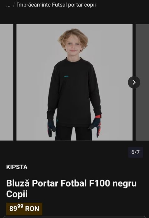 Echipament portar Kipsta 7/ 8 ani (123-130 cm)