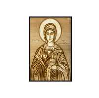 Icoana Pirogravata Sfanta Maria Magdalena - Incoane In Lemn