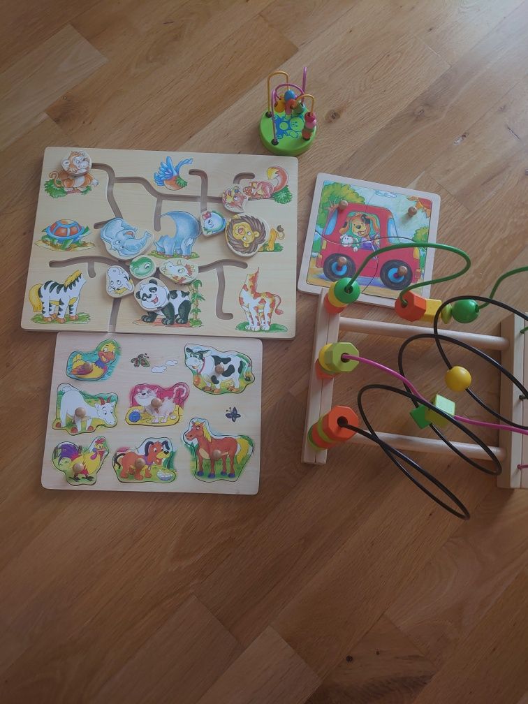 Set  5 jucării lemn Montessori