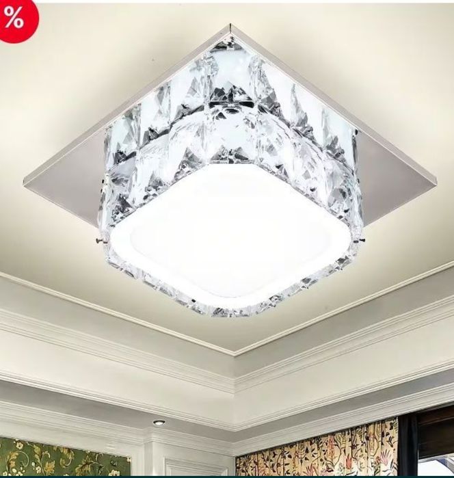 Plafoniera LED 16W de lux, candelabru modern din cristal