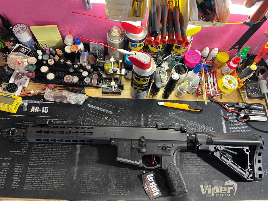 Нова Еърсофт Реплика DYTAC Warlord Ultra Lite M4 Carbine AEG Cerakote™