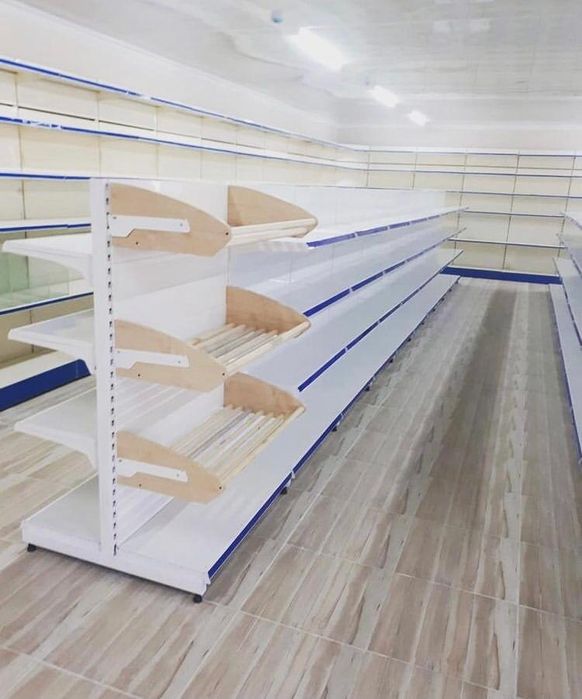 Торговое оборудование стеллажи и полки для магазина и мини супер марк