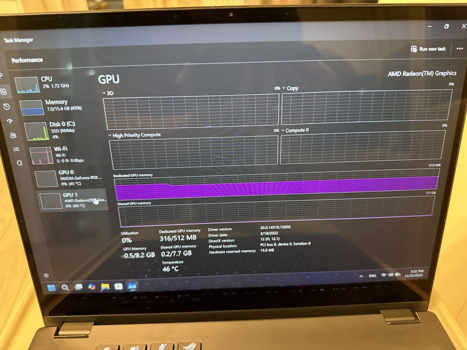 Laptop Asus Flow X13 , Ryzen 7 , 16 GB Ram , RTX 3050