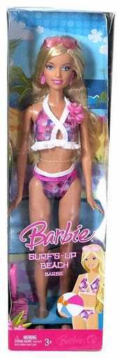 Set 3 papusi Barbie Surf's Up Barbie+Teresa+Nikki, 2007, noi