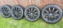 Jante aliaj negre Platin 5x112 R18 8j anvelope 255/55/18 Hankook iarna