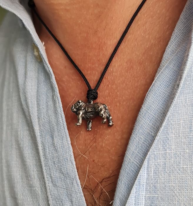 Pandant din argint nasic cu dulldog