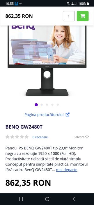 Monitor TV BENQ GW2480T - 24"