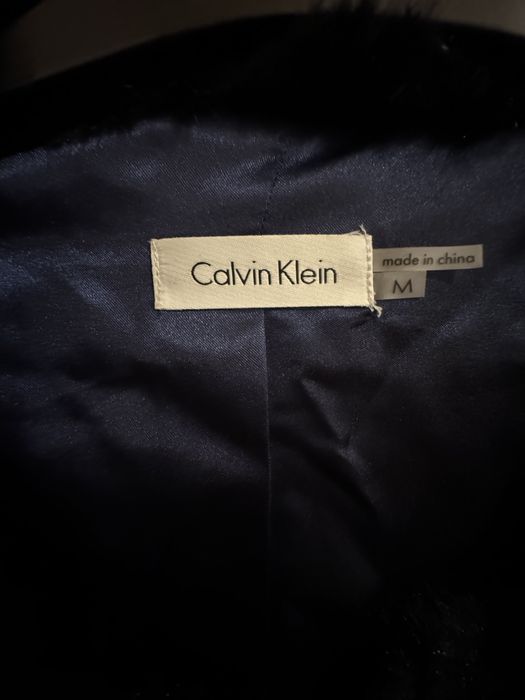 Haină Blană Calvin Klein bleumarin, scurta, marimea M