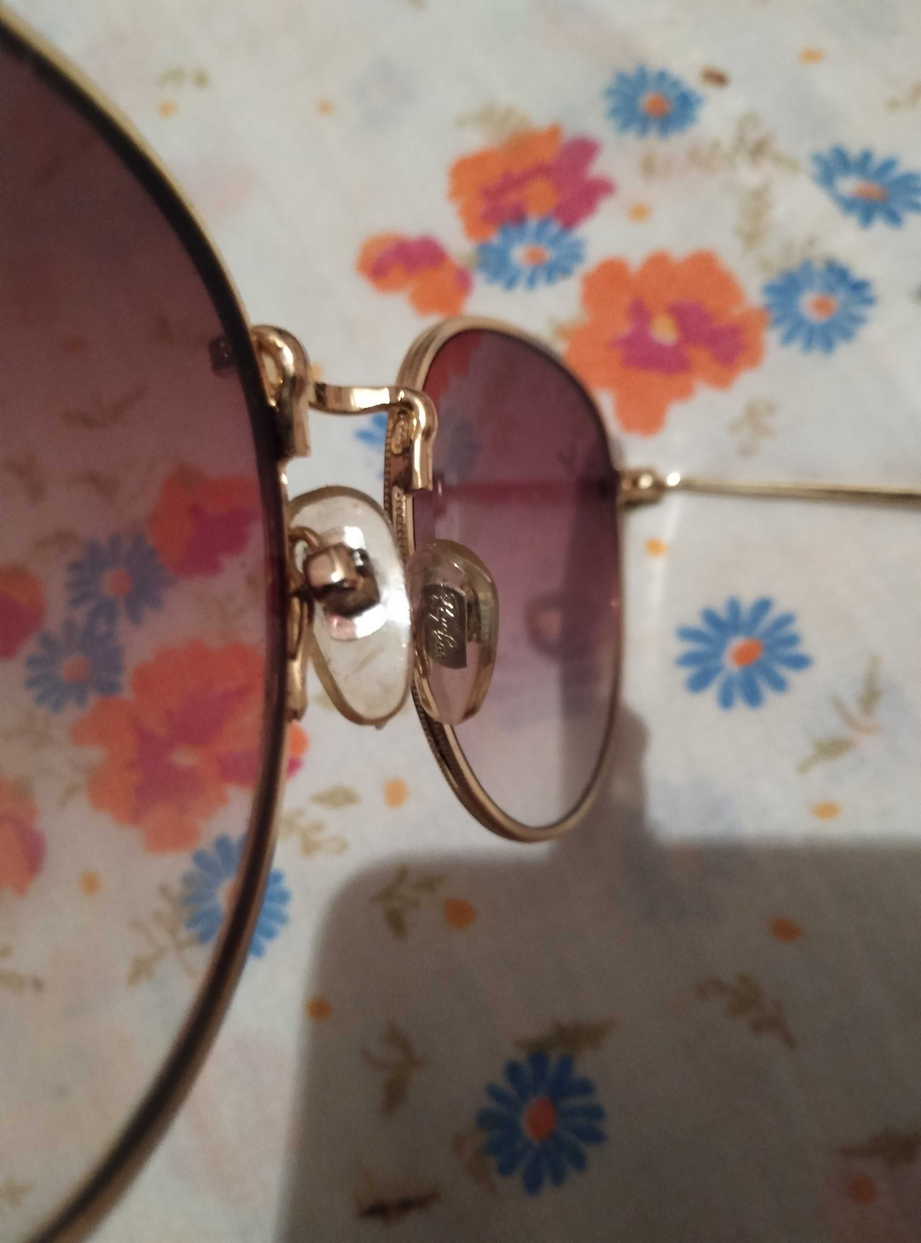 Ochelari Ray ban New aviator nr 3447 rama aurie cu model filigran