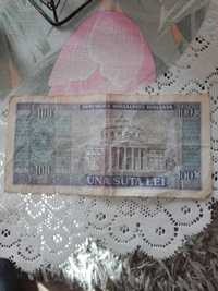 Bancnota de 100 Lei,an 1966.