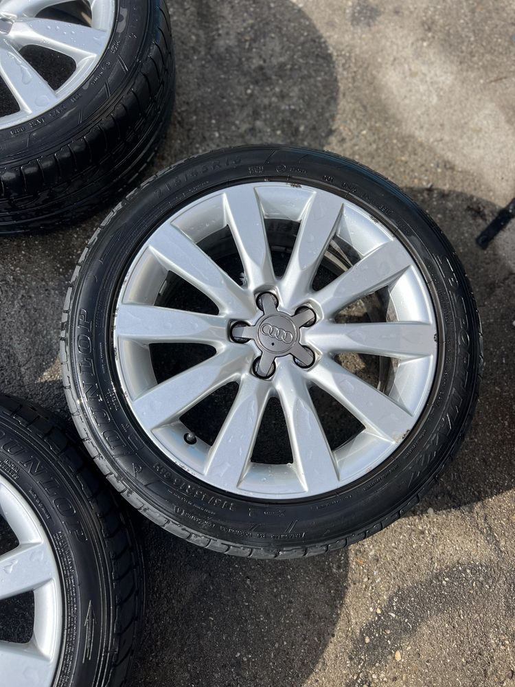 Джанти с летни гуми Audi A1 215/45/16 DOT18. Dunlop7мм грайфер . 5х100