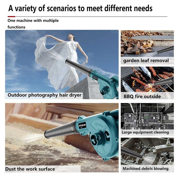 Suflanta aer 2 acumulatori 48v  18000 RPM viteza Sac Pentru Praf