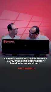 Kondisioner ROSSO Aura Smart 12 WiFi Inverter TEN Black 6 yil Kafolat