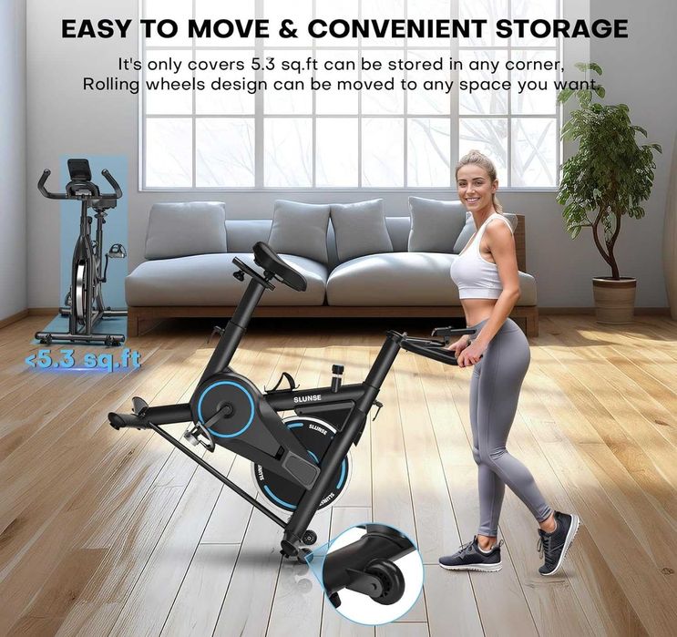 Bicicleta spinning indoor cycling  volanta 15kg, magnetica, fitness