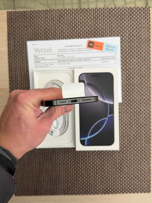 НОВ! 36М ГАР. iPhone 16 Pro MAX Лизинг от 76лв/м Black Titanium 256Gb