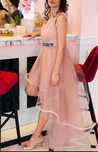 Rochie eleganta - roz pudra - S