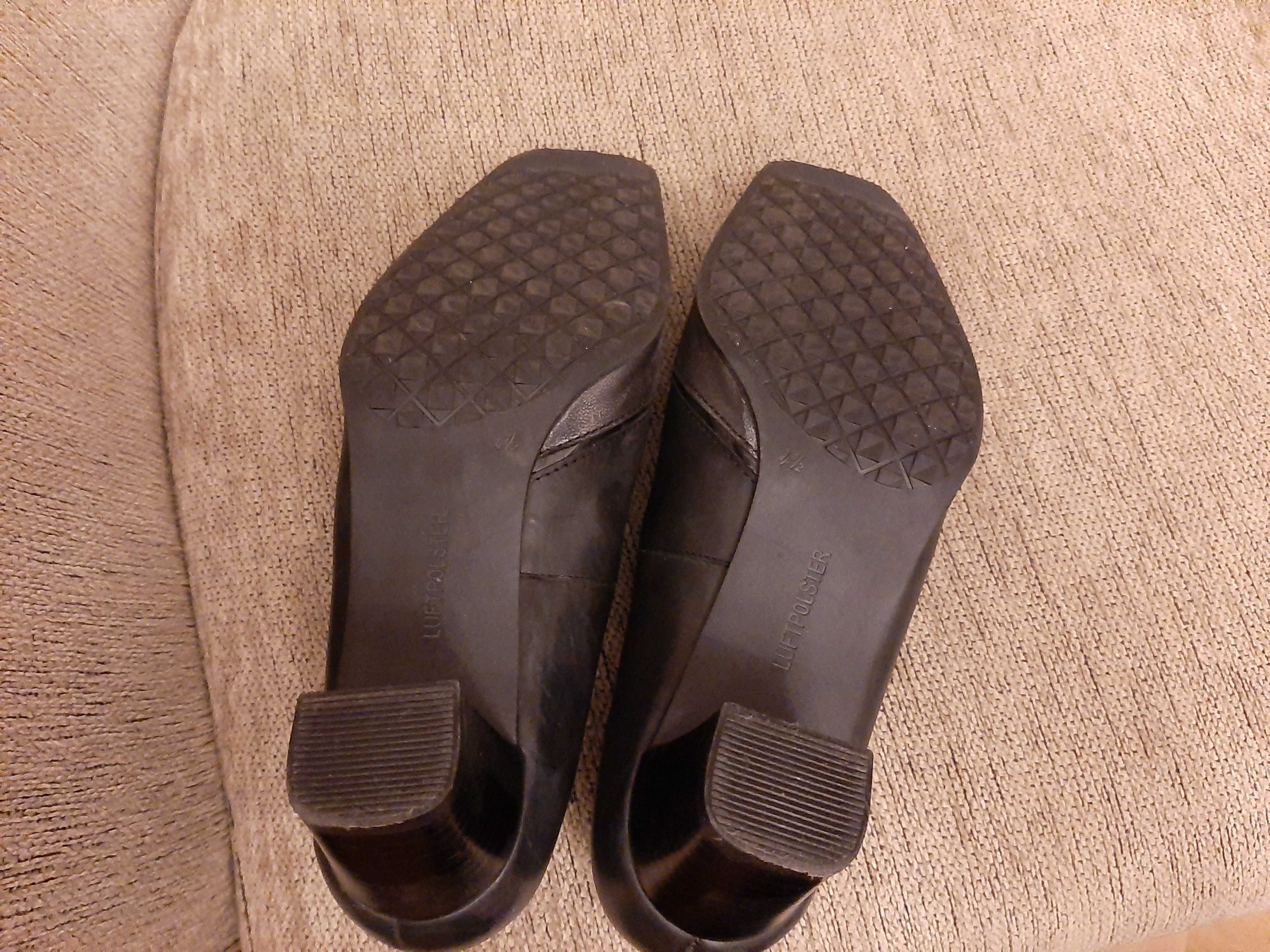 Pantofi din piele, negri, impecabili, Ara, numărul 4,5 (37)