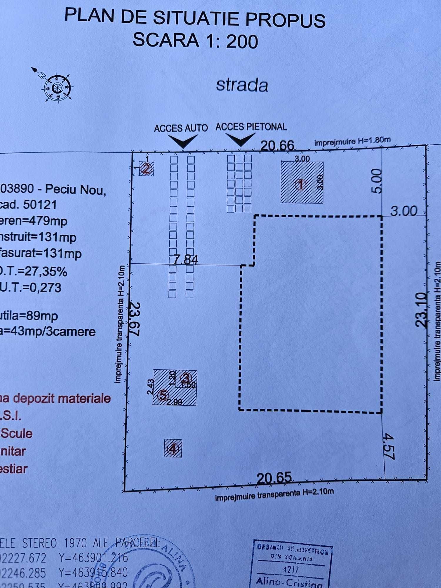 Casa la Peciu Nou parcela 480 m2