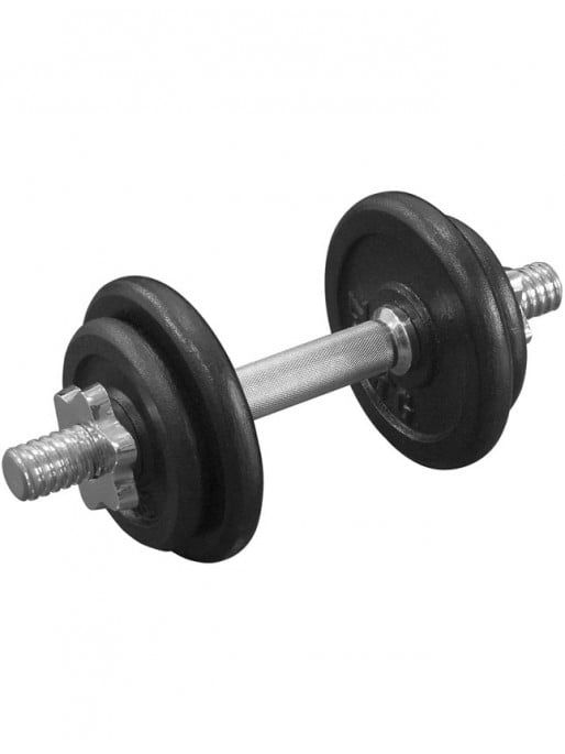 Дъмбел с черни дискове AB FIT, 10 кг