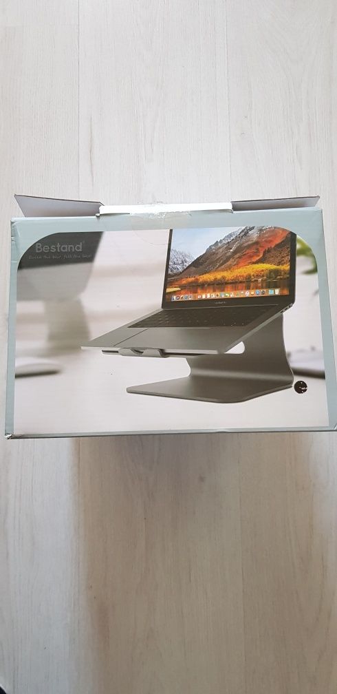 Стойка за лаптоп BestStand, Алуминиева, Сива, Apple MacBook
