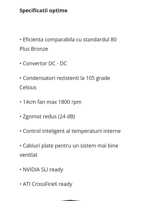 Sursă modulară 550 W