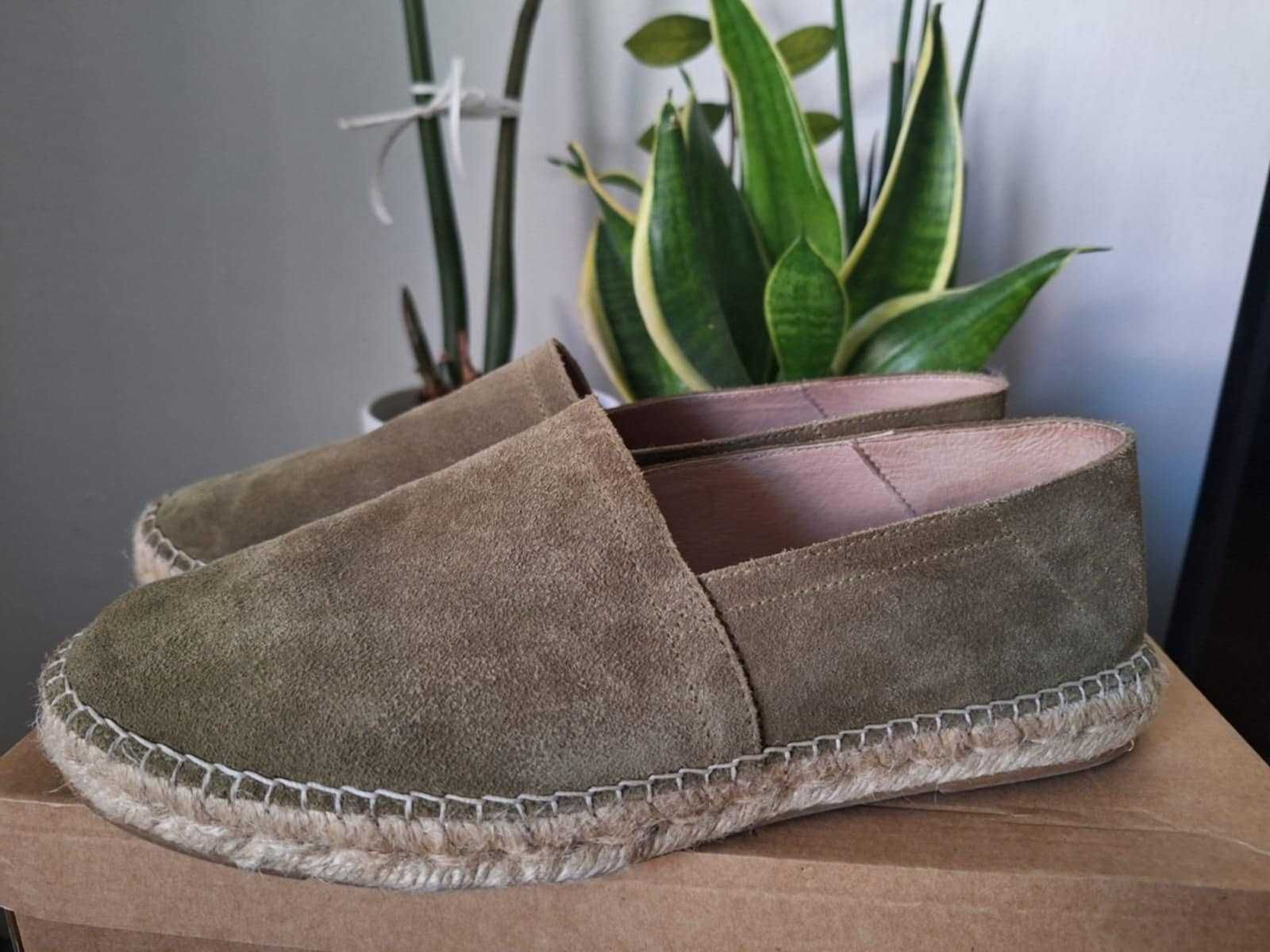 Mocasini Il Passo 41 piele intoarsa verde olive Charles