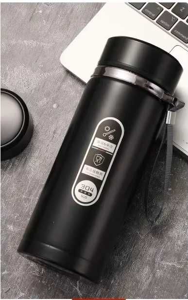 Thermos negru 800ml temperatura pe capac