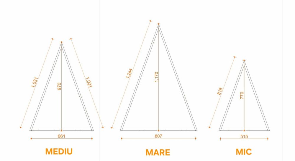 Brazi ornamentali luminoși LED(Set brad mic + mare)